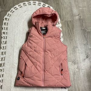 Heated Vest w hood pockets and pink!